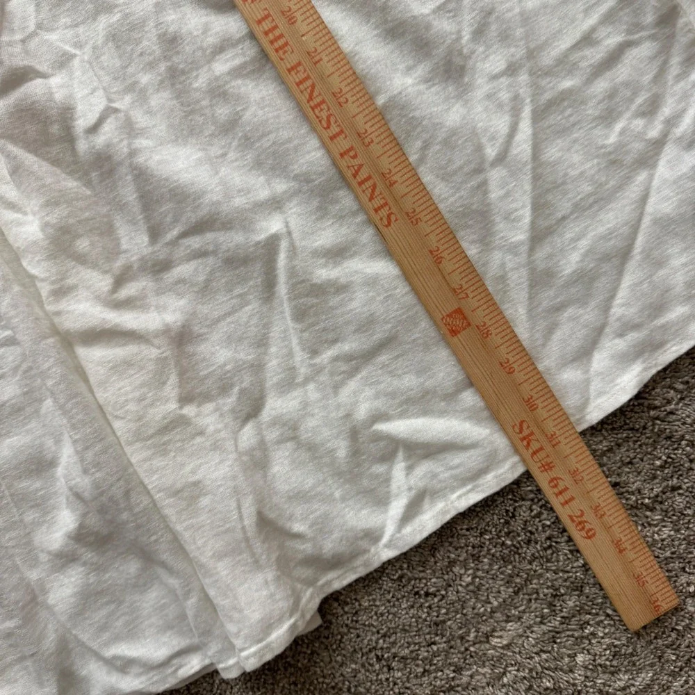 Michael Kors White Linen Blend Smocked Waist Flared Skirt Womens Size M Coastal